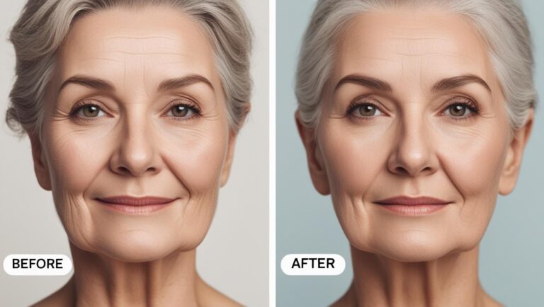 _How to Tighten Jowls Without Surgery_ an older woman with facial jowls